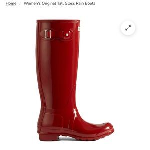 Hunter Women's Glossy Red Tall Rain Boots